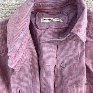 Free People Pink Striped button down